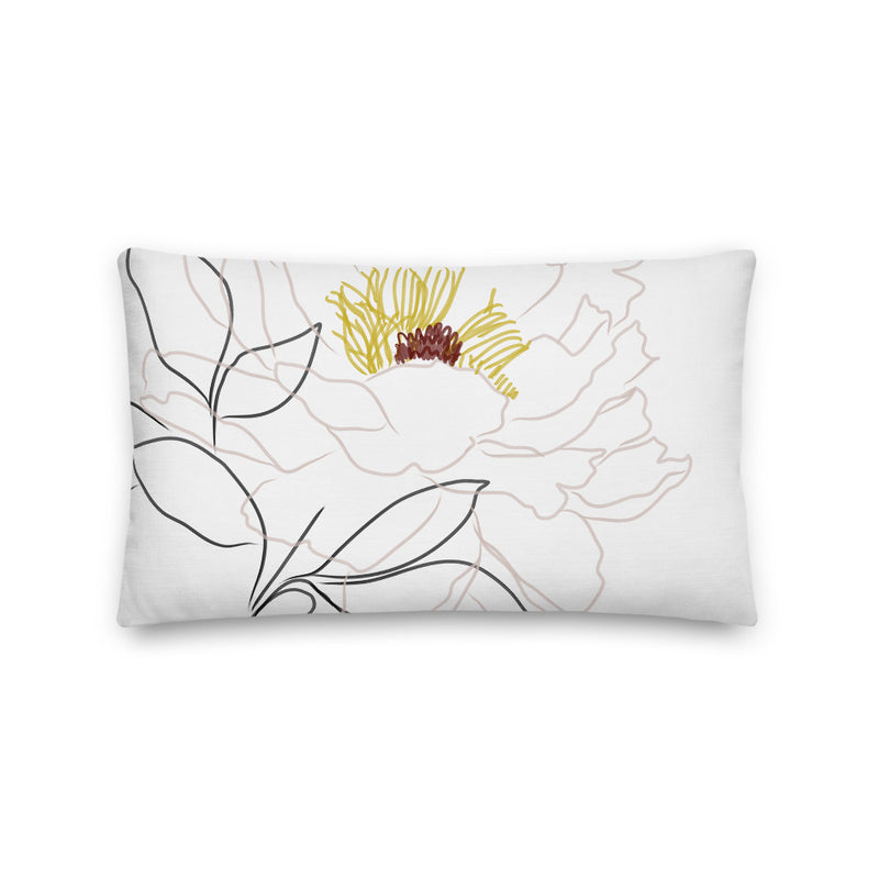 Illustrated Pink Botanical Decorative Throw Pillow - Artski&Hush