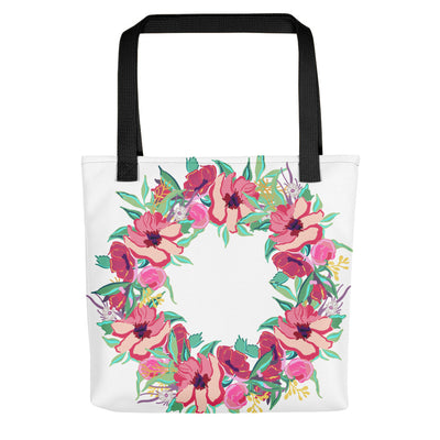 Colorful Flora Wreath Toting bag - Artski&Hush