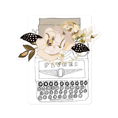 Metal Bouquet Typewriter Bubble-free stickers - Artski&Hush