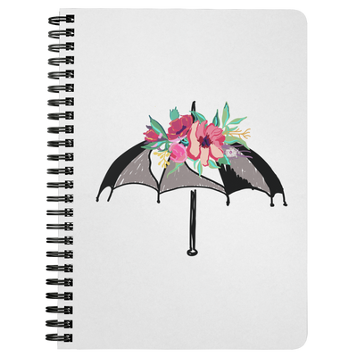 Flora Umbrella Spiral Notebook - Artski&Hush