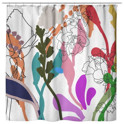 Friendly Flora Shower Curtain - Artski&Hush