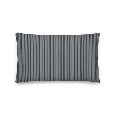 Navy Ticking Striped Throw Pillow