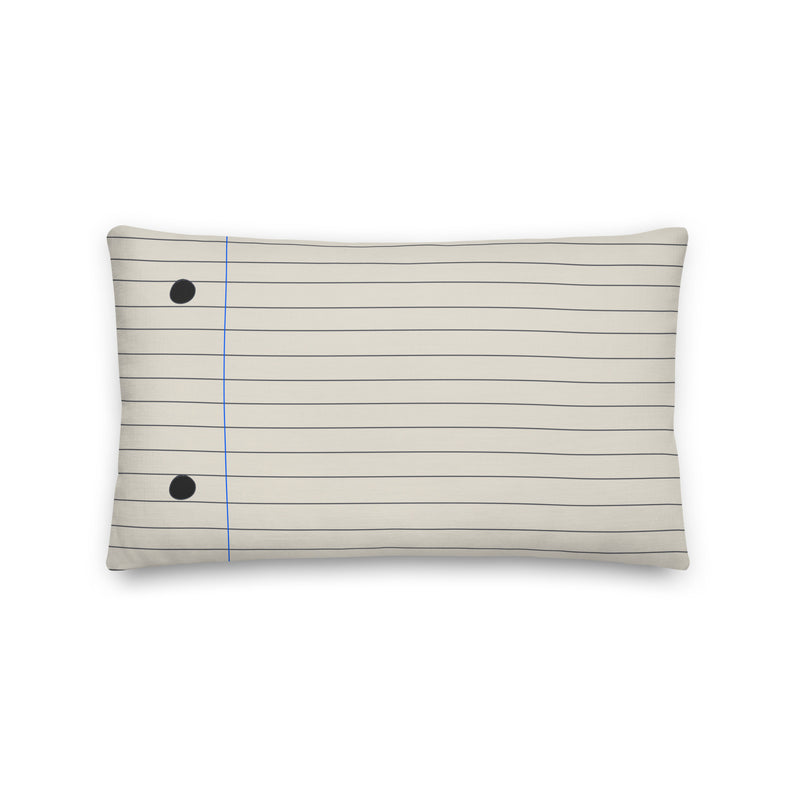 Notebook Paper Throw Pillow
