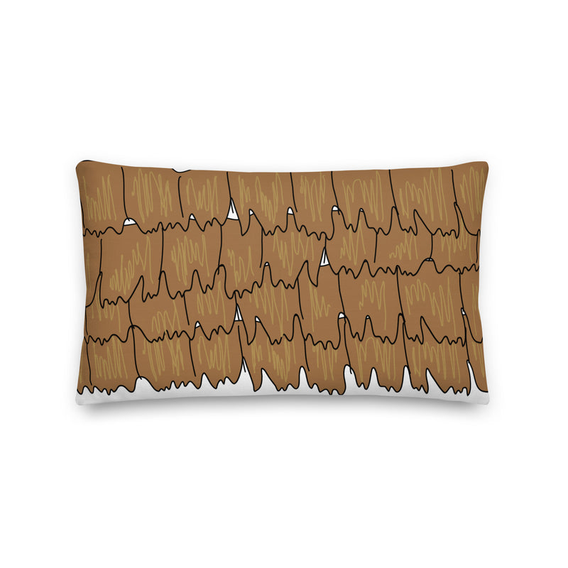 Wooden Shingles Lumbar Throw Pillow