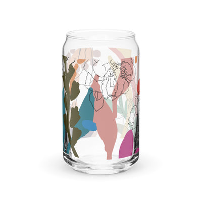 Friendly Flora Can-shaped glass