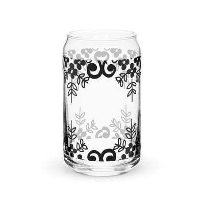 Lace border Can-shaped glass