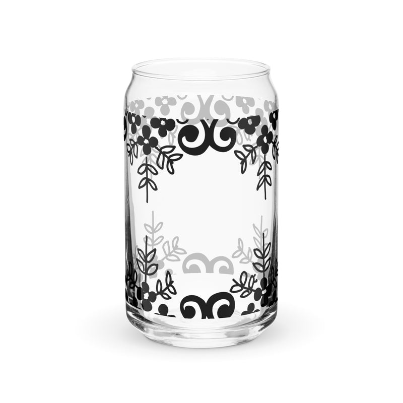 Lace border Can-shaped glass