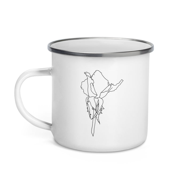 Illustrated Rose Enamel Mug