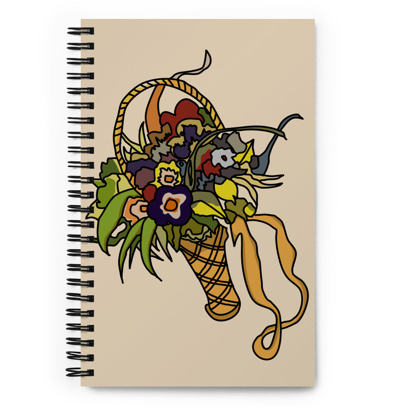 Venetian Flower Basket Spiral notebook