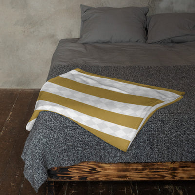 Golden Stripe Throw Blanket