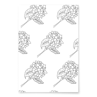 The Illustrated Hydrangea Wrapping paper sheets