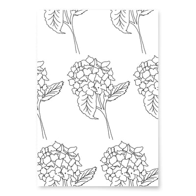 The Illustrated Hydrangea Wrapping paper sheets