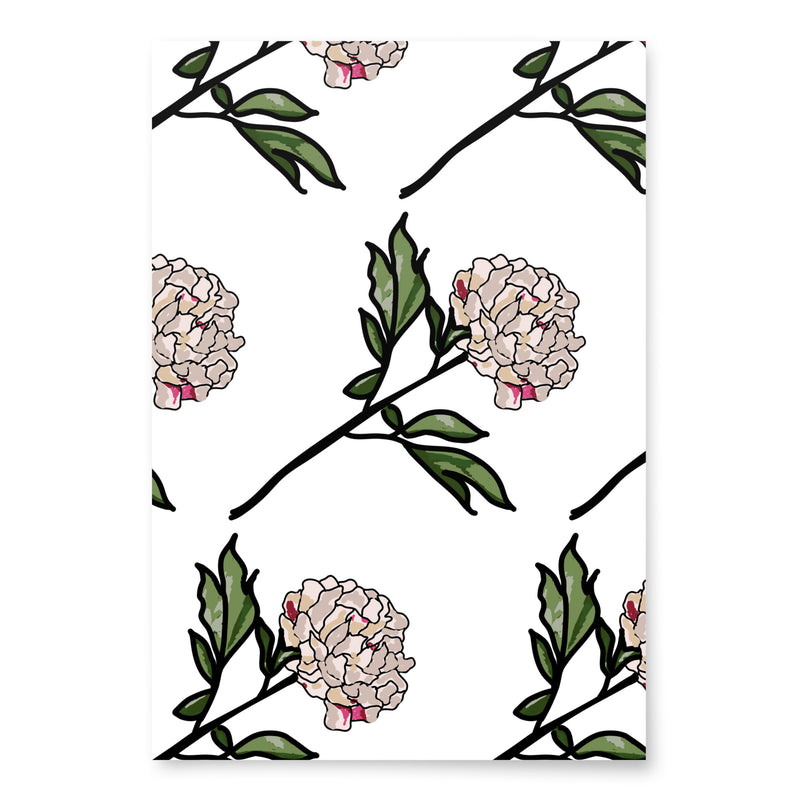 Peony Wrapping paper sheets