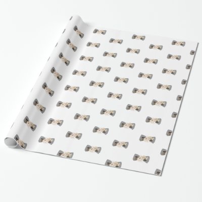 Grey Bow Wrapping Paper