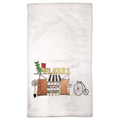 Fleurs Shop Hand Towels - Artski&Hush