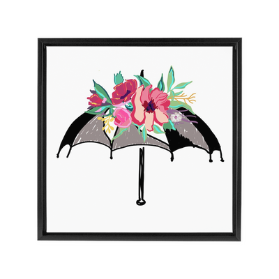 Flora Umbrella Framed Print Canvas Wraps - Artski&Hush