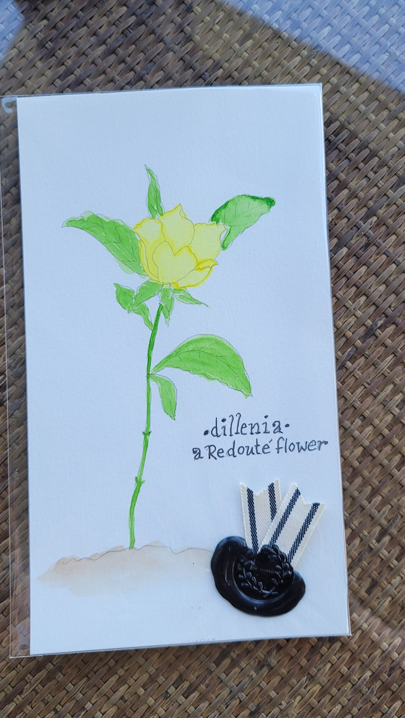 Dillenia Watercolor Card - Artski&Hush