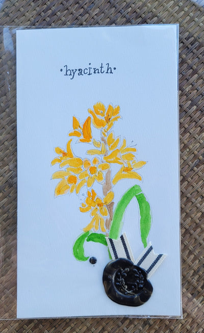 Hyacinth Watercolor Card - Artski&Hush
