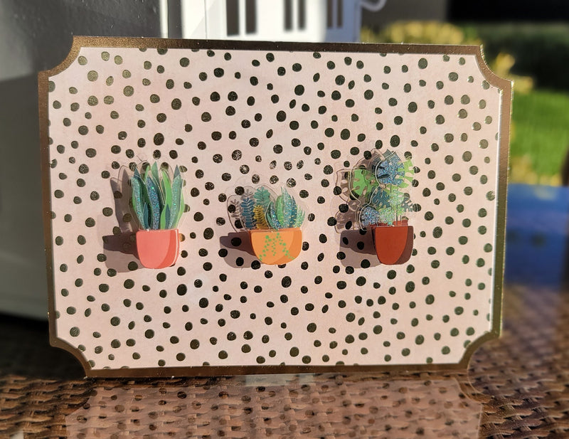 Cactus Family Embellished Notecard - Artski&Hush