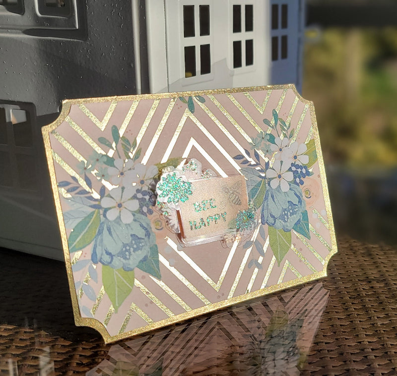 Happy Bee Embellished Notecard - Artski&Hush