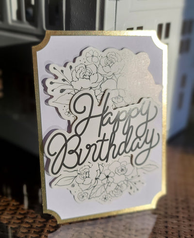 Happy Birthday Embellished Notecard - Artski&Hush