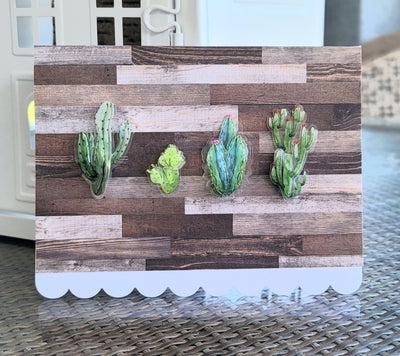 Cacti Scalloped Notecard - Artski&Hush
