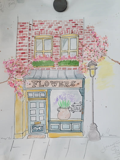 Flower Shop Drawing - Artski&Hush