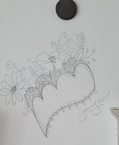 Floral Arrangement Drawing - Artski&Hush