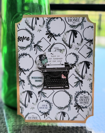 Typewriter Embellished Notecard - Artski&Hush