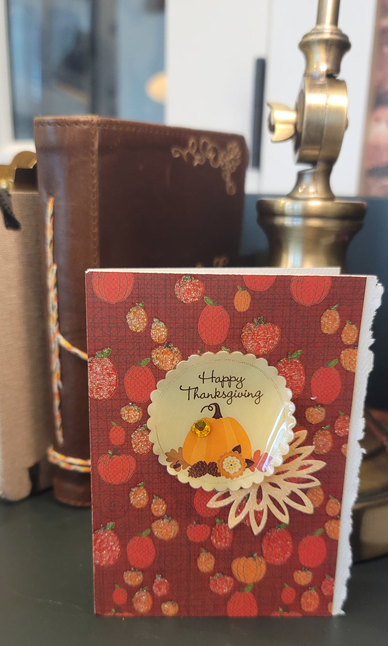 Happy Thanksgiving Embellished Notecard - Artski&Hush