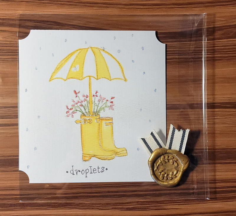 Droplets Watercolor Card