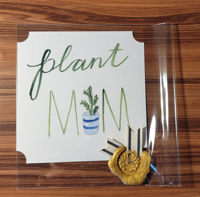Plant Mom Watercolor Card