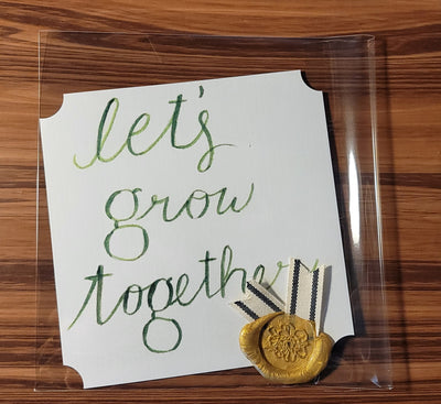 Let's Grow Together Watercolor Card