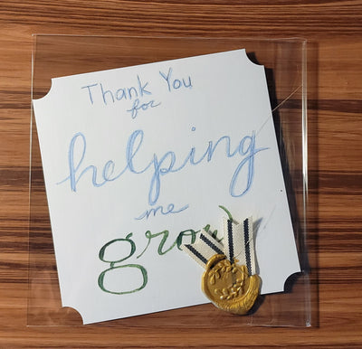 Thank You for Helping Me Grow Watercolor Card