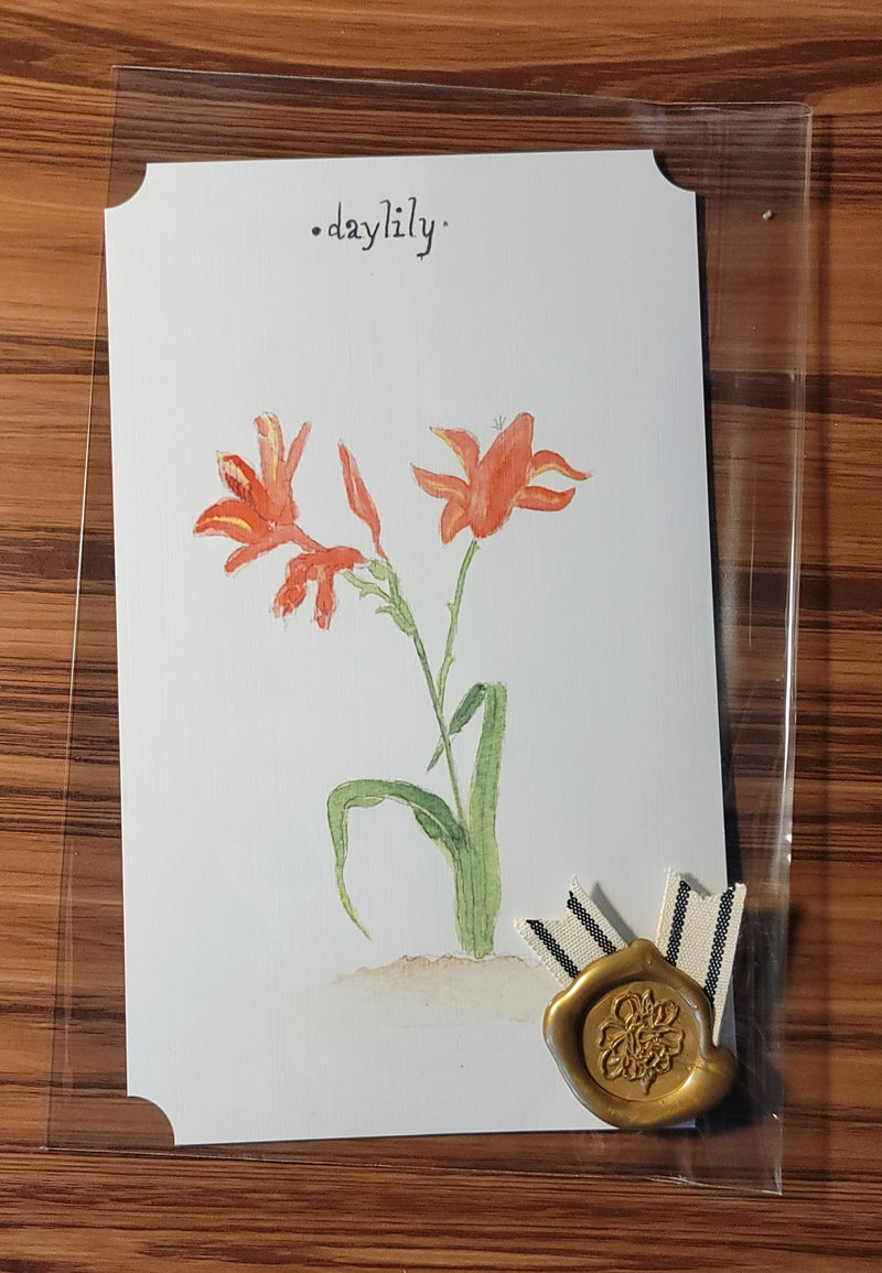 Daylily Watercolor Card