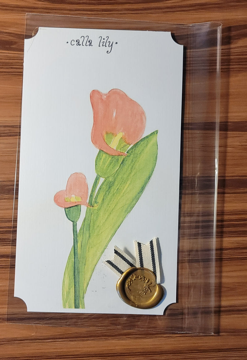 Cala Lily Watercolor Card