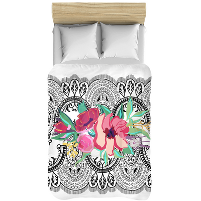 Arched Lace Colorful Flora Comforters - Artski&Hush