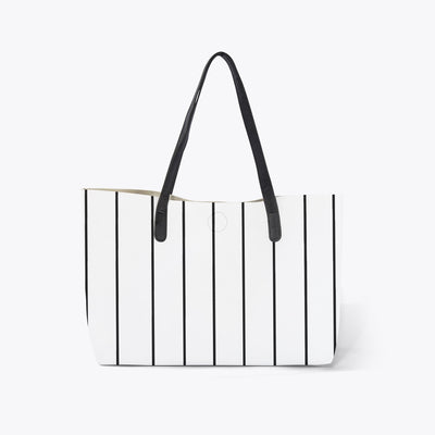 Classic Striped Shopping Tote Bag
