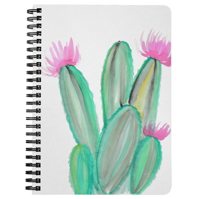 Watercolor Cactus Spiral Notebook - Artski&Hush