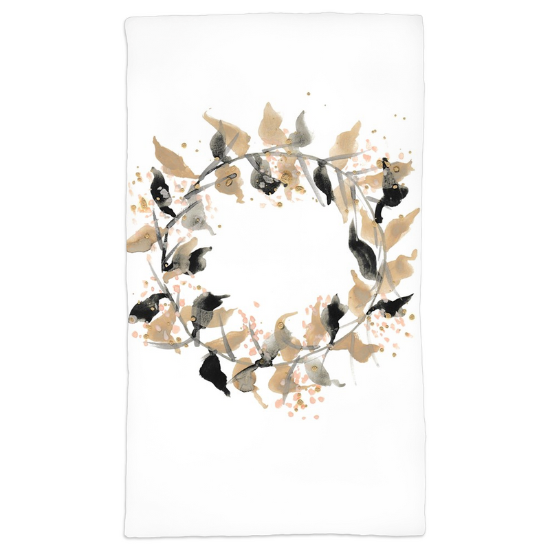 Watercolor Speckled Wreath Hand Towels - Artski&Hush