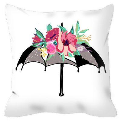 Colorful Flora Umbrella Decorative Outdoor Pillows - Artski&Hush