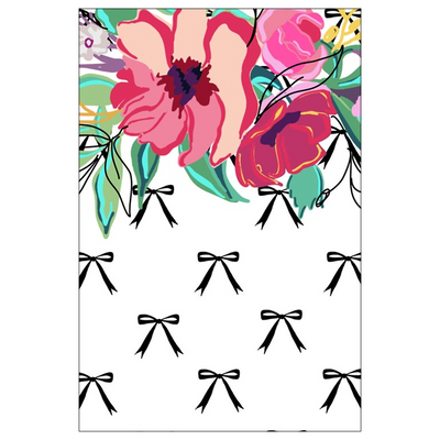Bow Colorful Flora Flat Cards - Artski&Hush