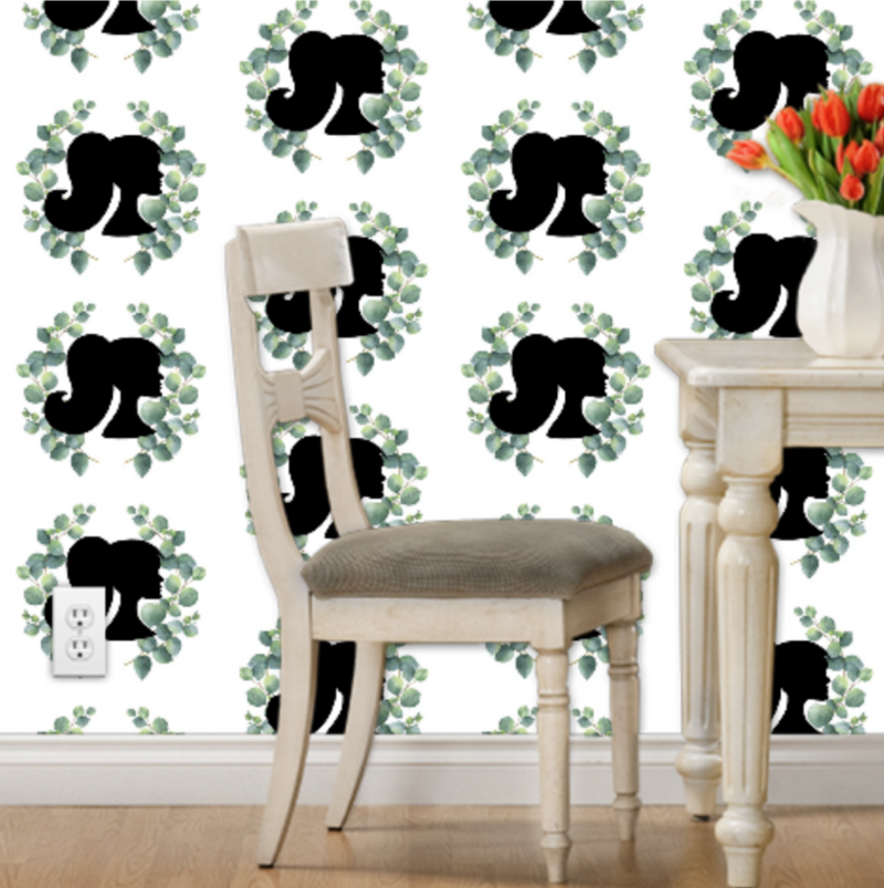 Eucalyptus Silhouette Wallpaper - Artski&Hush