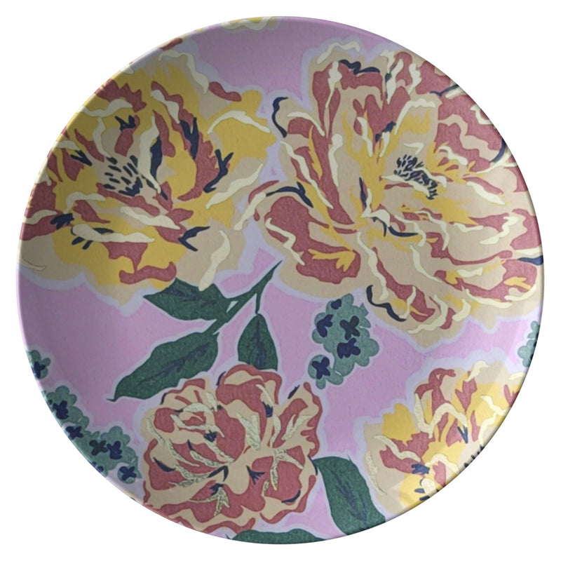 Golden Flowers "Paper" Plate