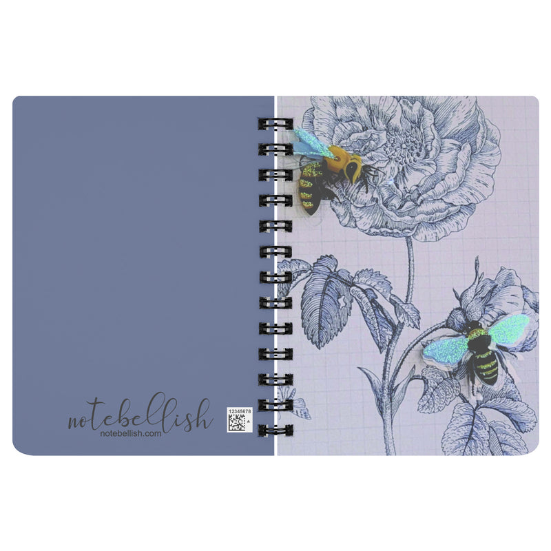 Notebellish Illustrated Bee Spiral Notebook