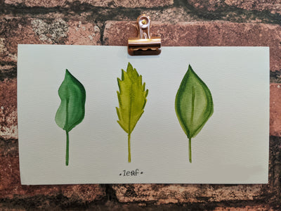 Leaf Watercolor Card - Artski&Hush