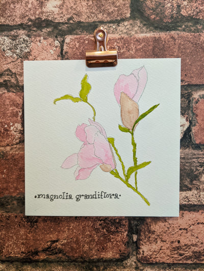 Magnolia Grandiflora Watercolor Card - Artski&Hush