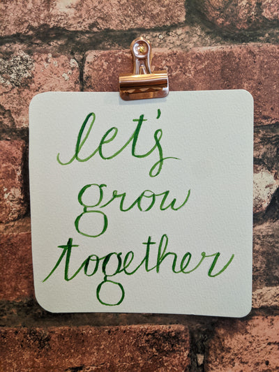 Let's Grow Together Watercolor Card - Artski&Hush