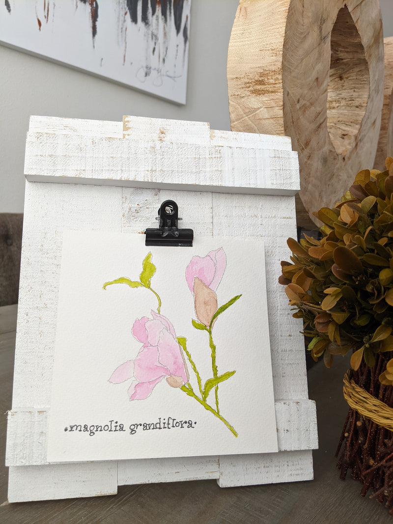 Magnolia Grandiflora Watercolor Card - Artski&Hush