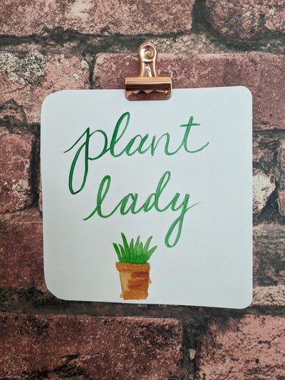 Plant Lady Watercolor Card - Artski&Hush